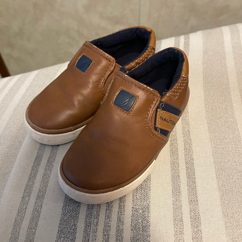 Brown loafer shoes